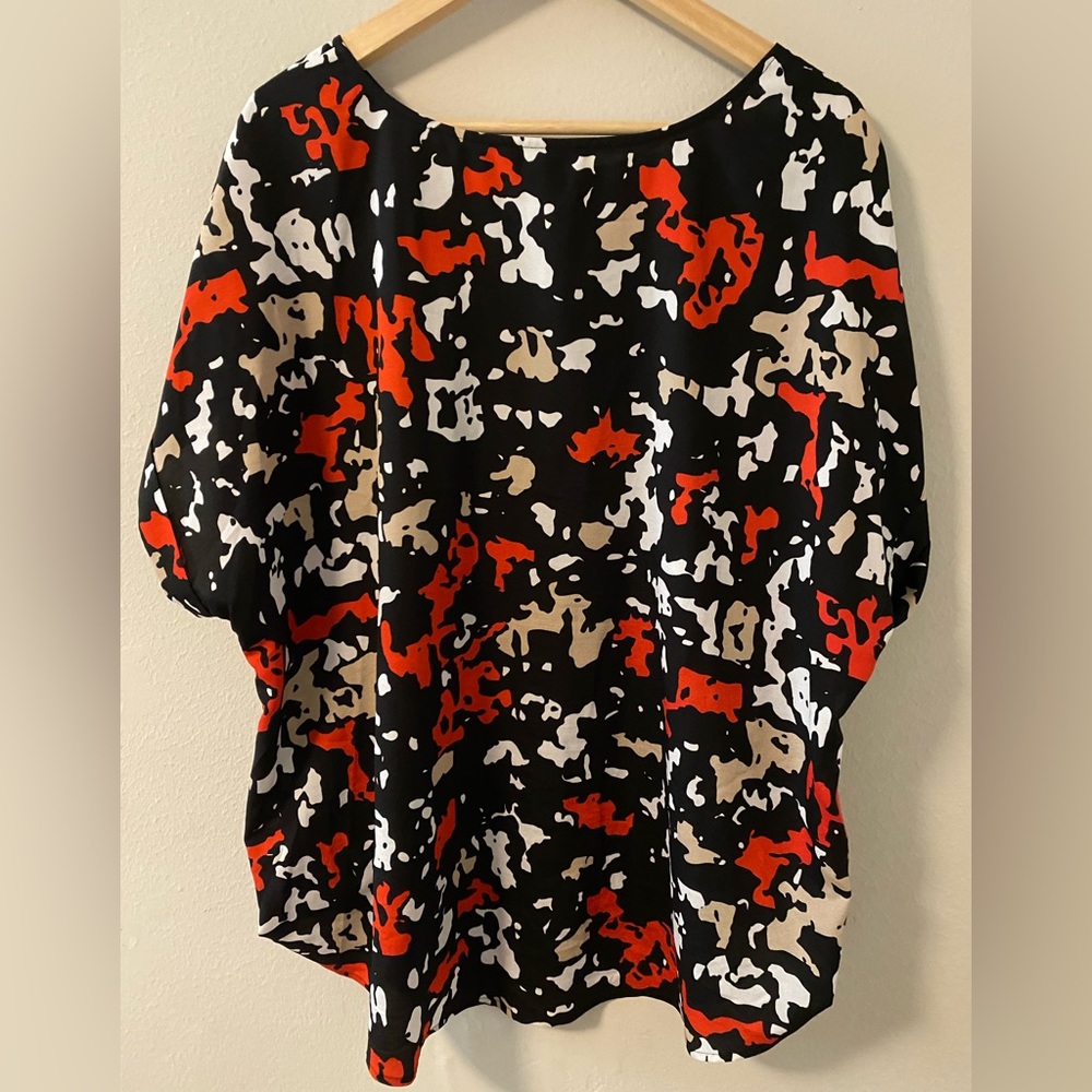 Calvin Klein short sleeve blouse 2X - Picture 2 of 6